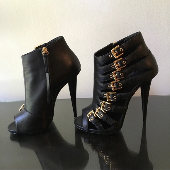 Giuseppe Zanotti black leather gladiator stiletto - Picture 4 of 9